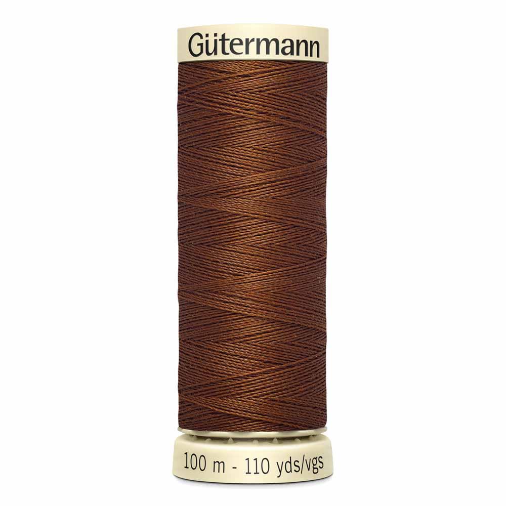 Gutermann thread, polyester. 100m. #554 cinnamon brown.