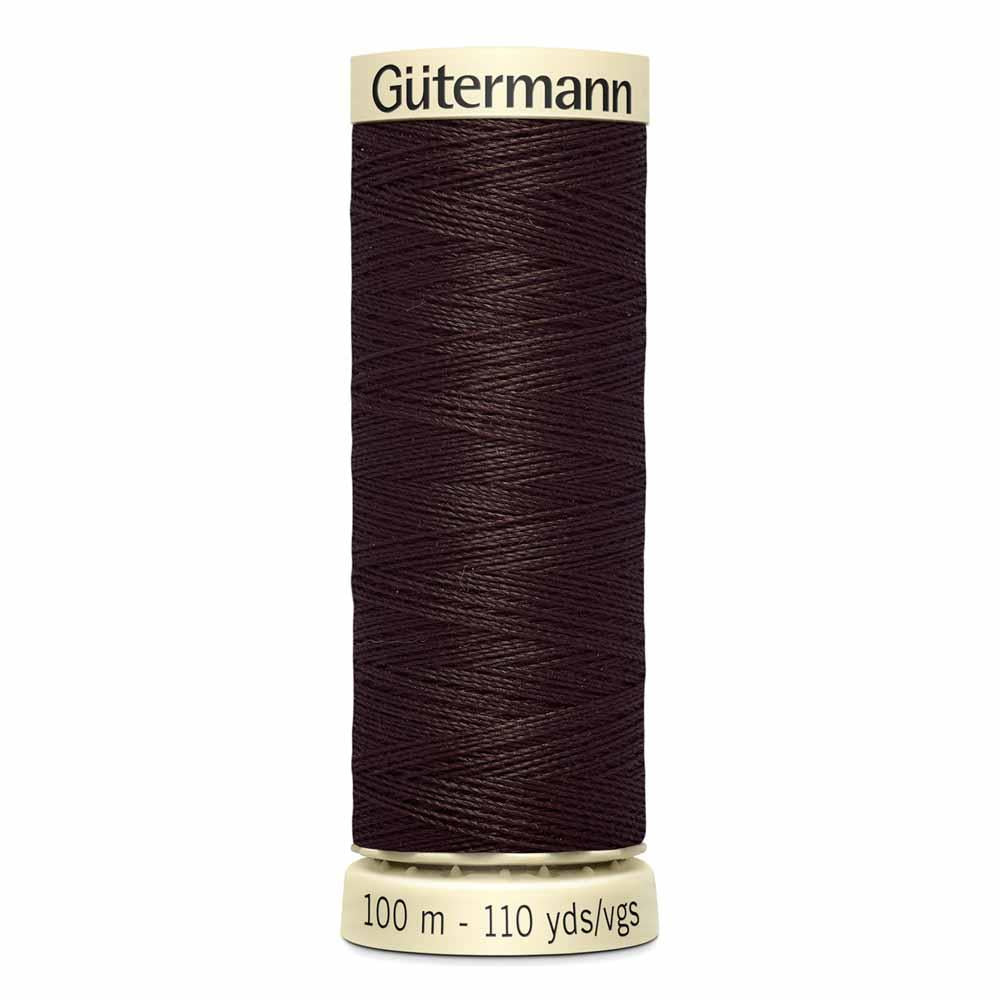 Gutermann thread, polyester. 100m. #594 dk. brown