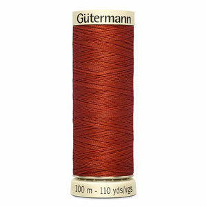 Gutermann thread, polyester. 100m. #569 rusty orange.