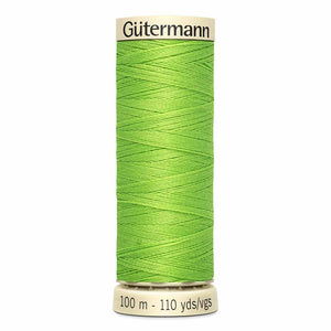 Gutermann thread, polyester. 100m. #716 neon green.