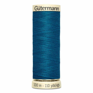 Gutermann thread, polyester. 100m. #630 dk.turquoise blue.