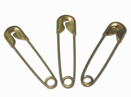 John Bead Safety Pins - Brass - 2" (bag)
