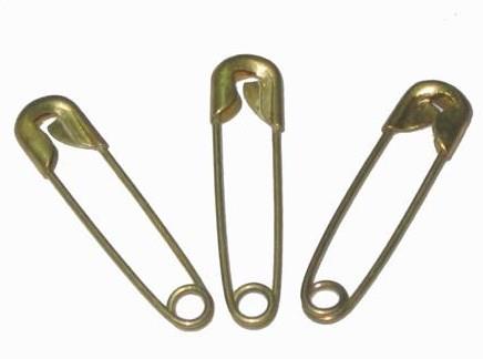 John Bead Safety Pins - Brass - 28mm (bag)