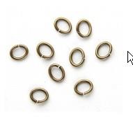 WOT Findings Gold Coloured Jump-ring (oval) 5 mm 14 Pack