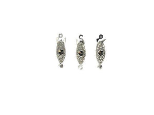 WOT findings. Fish-hook clasp. Silver coloured. 12 pack.