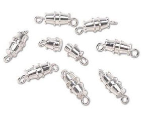 WOT findings. Barrel-clasp. Silver coloured. 12 pack.