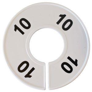 Round Rack Divider -- Printed "10" -- Single