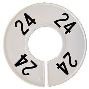 Divider, circle, (donut). '24'. White. Single.