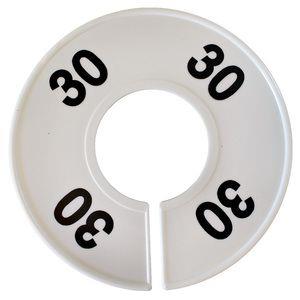 Divider, circle, (donut). '30'. White. Single.