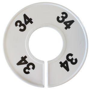 Divider, circle, (donut). '34'. White. Single.