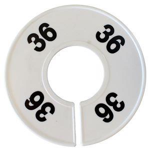 Divider, circle, (donut). '36'. White. Single.