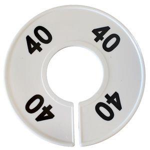 Divider, circle, (donut). '40'. White. Single.