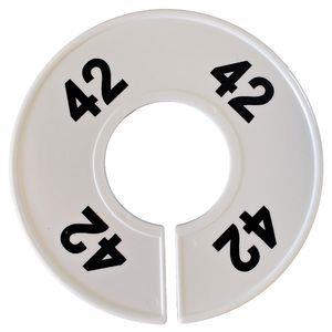 Divider, circle, (donut). '42'. White. Single.