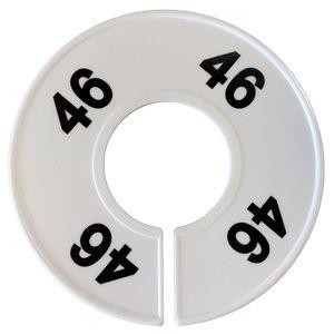 Divider, circle, (donut). '46'. White. Single.
