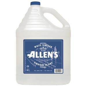 Allens pure white Vinegar. 4L jug.