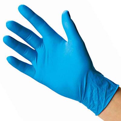 Viking Disposable Blue Nitrile Gloves -- Size Medium -- 100 Box