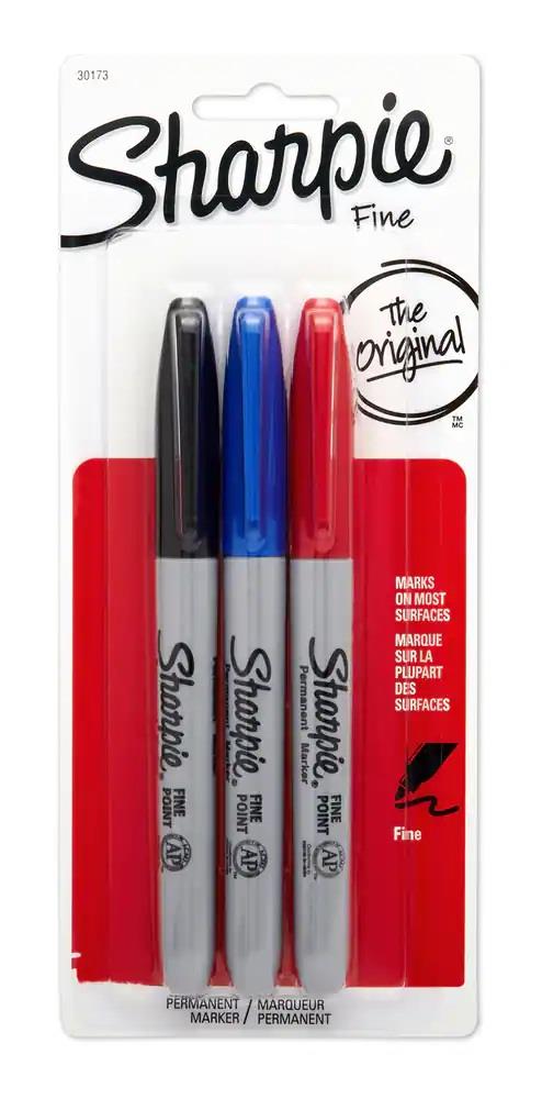 Sharpie Markers - Black, Red, Blue 3 Pack