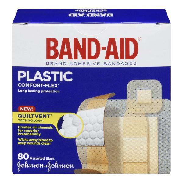 Band-Aid Sheer-Strips Bandages - 80 Pack - Assorted Sizes