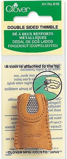 Clover Double-Sided Leather Thimble