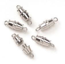 WOT findings, barrel clasp. Silver. 4 pack.