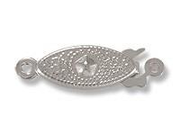 WOT Findings Silver Coloured Fish Hook Clasp 4 Pack