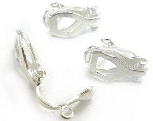 WOT findings, earring clasp back. Silver. 12 pack.