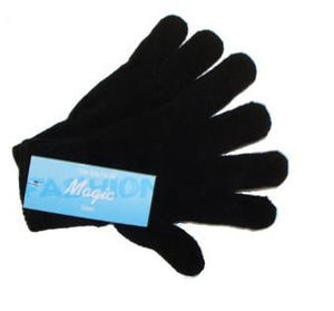 Magic gloves, O/S, 1 pair, Black, Adult