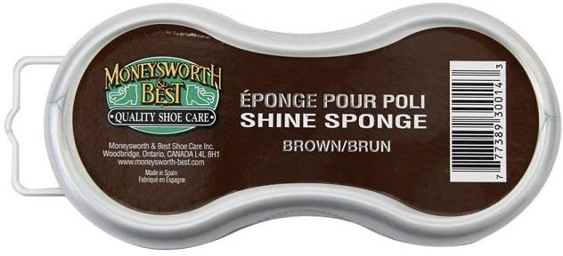 Moneysworth and Best Shoe Shine Sponge - Brown