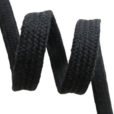 Braidlace shoe laces, 36", dress. Black. Flat. 1 pair.