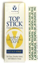 Vapon Topstick - Grooming Tape - 50 Count 1 x 3 Double Sided, Clear