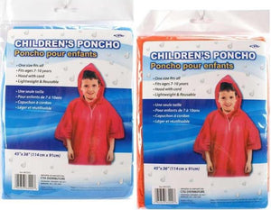 O/S Rain Poncho. Kids Unisex
