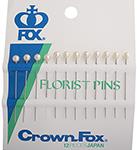 Crown Fox Glass Head Pins