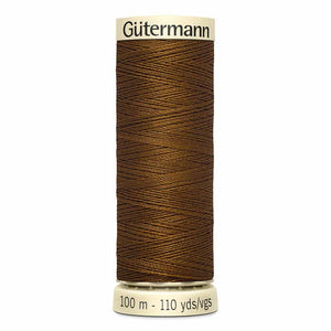 Gutermann thread, polyester, 100m, #553, Mink Brown