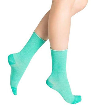 Bleuforet Cotton Roll-Top Socks in Mint