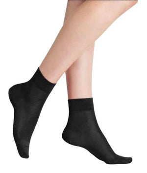 Bleuforet Silk Ankle Socks in Black